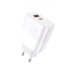 Wuw Chargeur USB-A / USB-C (PD-45W GaN + QC-18W) Blanc Sous Blister (C209)