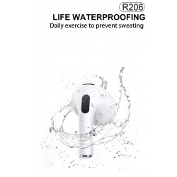 Wuw ECOUTEURS BLUETOOTH TWS BLANC R206
