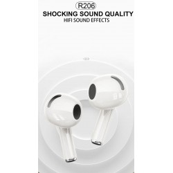 Wuw ECOUTEURS BLUETOOTH TWS BLANC R206