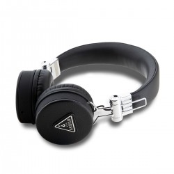 Guess Casque SANS FIL GUESS EN CUIR PU GRAINED AVEC LOGO TRIANGULAIRE ENC - NOIR