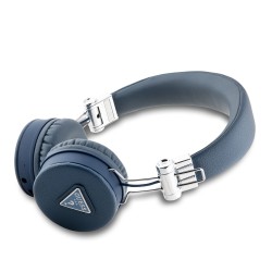 Guess Casque SANS FIL GUESS EN CUIR PU GRAINED AVEC LOGO TRIANGULAIRE ENC - BLEU