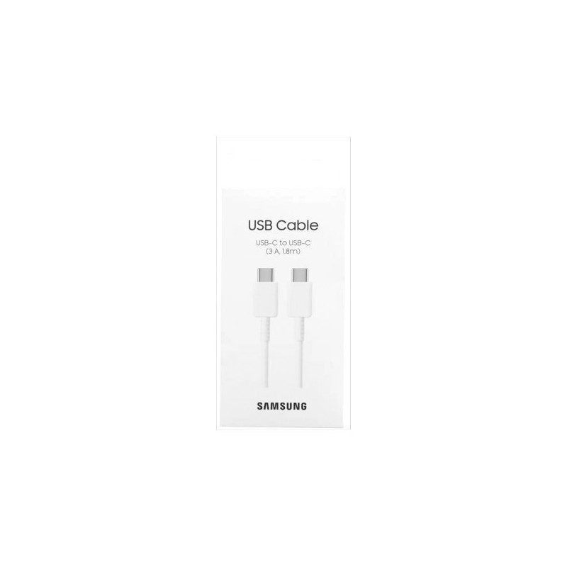 Samsung EP-DX310JWEGEU : CABLE SAMSUNG USB-C VERS USB-C 3A 1.8M Blanc (Sous Blister) Samsung EP-DX310JWEGEU : CABLE SAMSUNG USB-C VERS USB-C 3A 1.8M Blanc (Sous Blister)