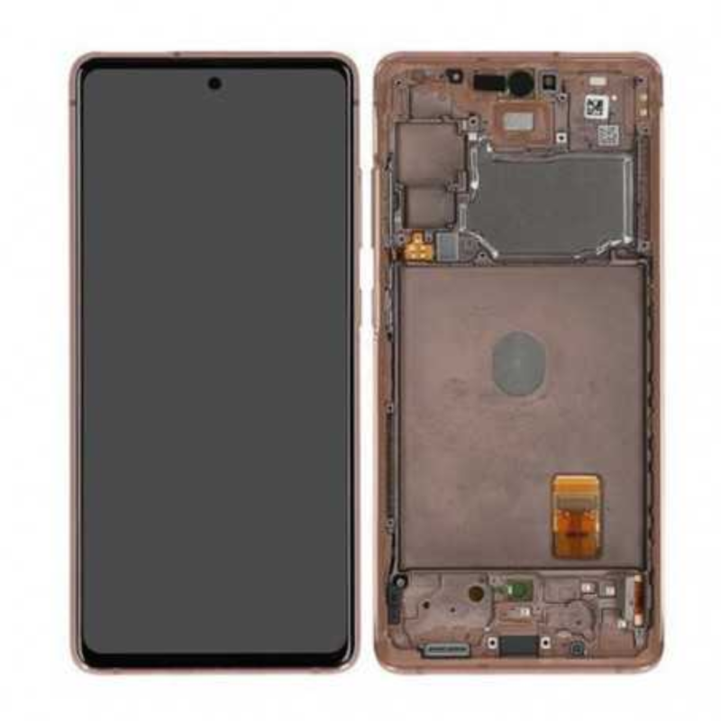 Samsung Ecran Samsung Galaxy S20 FE 4G/5G 2020 (G780/G781) Orange + Châssis (Original Reconditionné)