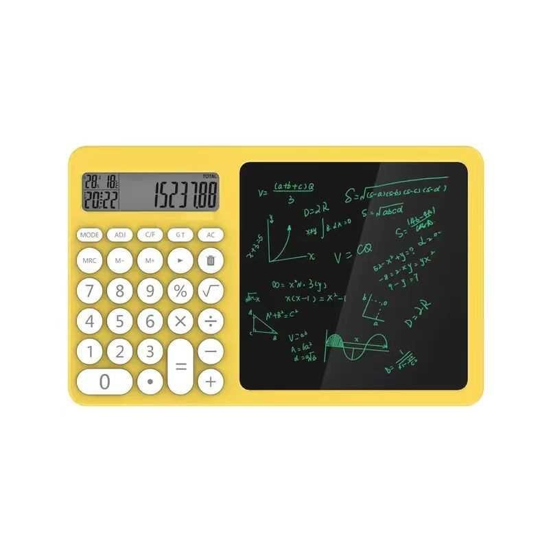 Calculatrice LCD Tablette d'écriture pour enfants - Jaune