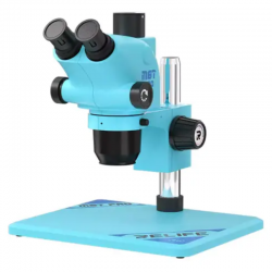 Microscope Trinoculaire Relife RL-M6T Pro-B11 avec 0.5 CTV - Bleu