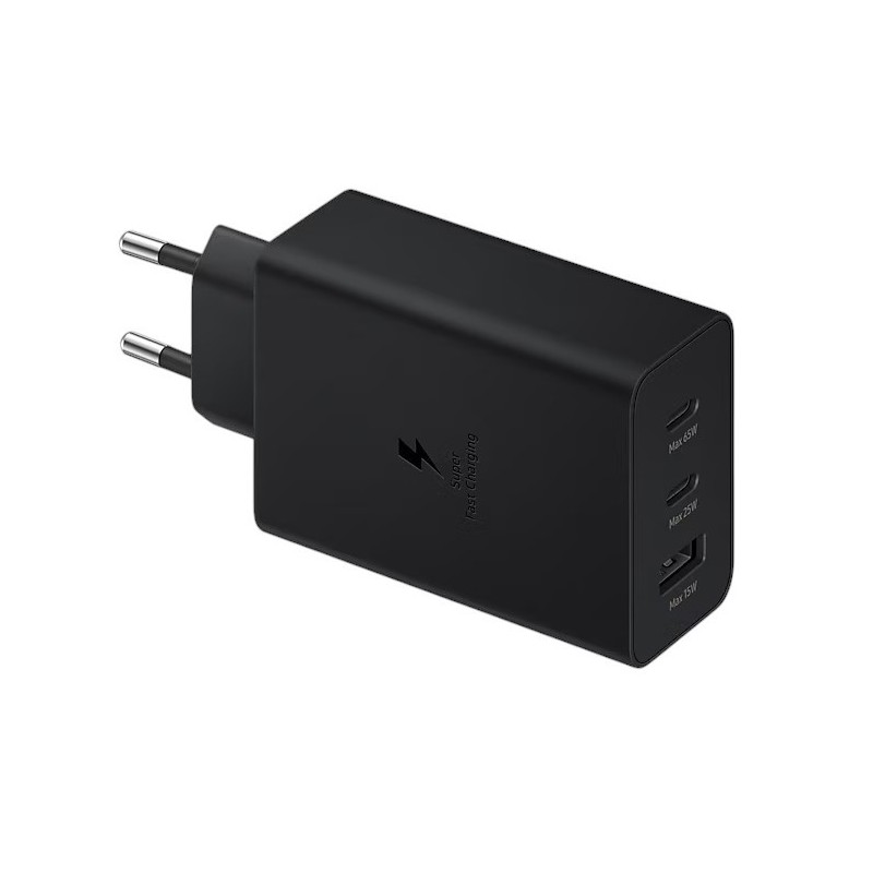 Samsung EP-T6530NBEGEU : Chargeur Samsung 2 USB-C / 1 USB-A 65W PD NOIR (Sous Blister) Samsung EP-T6530NBEGEU : Chargeur Samsung 2 USB-C / 1 USB-A 65W PD NOIR (Sous Blister)