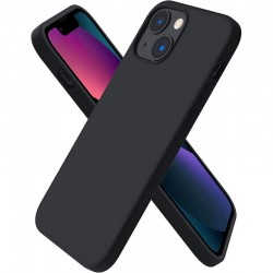 Apple Coque silicone noir mat pour iPhone 14 Pro Max – Avec protection lentille intégrée