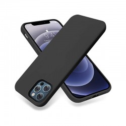 Apple Coque silicone noir mat pour iPhone 14 Pro Max – Avec protection lentille intégrée