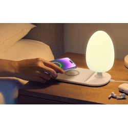 LDNIO Y3 - Lampe de Nuit avec Fonction de Charge Sans Fil Qi 15W - Blanc