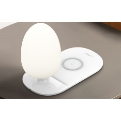 LDNIO Y3 - Lampe de Nuit avec Fonction de Charge Sans Fil Qi 15W - Blanc