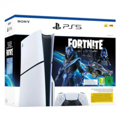 Sony Console Sony PlayStation 5 - PS5 Standard Slim Edition Blanc - 1 To SSD - Bundle Fortnite Étoile Cobalt