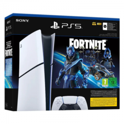 Sony Console Sony PlayStation 5 - PS5 Standard Slim Edition Blanc - 1 To SSD - Bundle Fortnite Étoile Cobalt