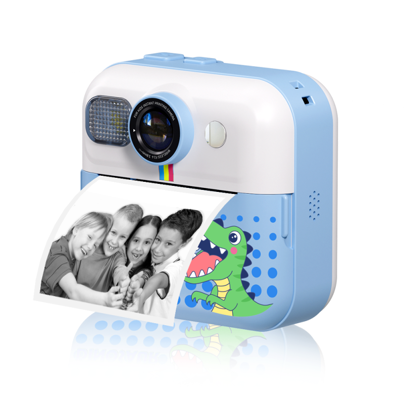 Appareil Photo d'Impression Instantanée pour Enfants - 12 Mégapixels Photo 1080p Vidéo - Dinosaure Bleu Vert Appareil Photo d'Impression Instantanée pour Enfants - 12 Mégapixels Photo 1080p Vidéo - Dinosaure Bleu Vert
