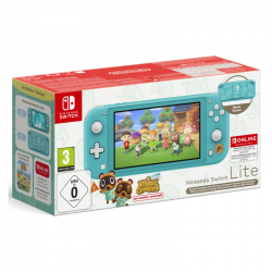 Nintendo Console Switch Lite Nintendo Turquoise + Animal Crossing + Abonnement 12 Mois NSO