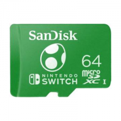 Nintendo Carte Mémoire Switch Micro SDXC SanDisk 64 Go pour Nintendo Switch Yoshi