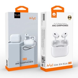 Wuw ECOUTEURS BLUETOOTH à reduction de bruit, 4/5h autonomie, chargement usb-c BLANC R199