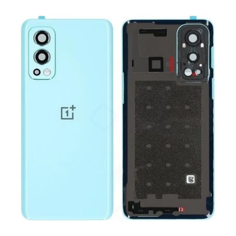 OnePlus Vitre Arrière One Plus Nord 2 5G sans Contour Lentille Bleu (Original Démonté) - Grade A