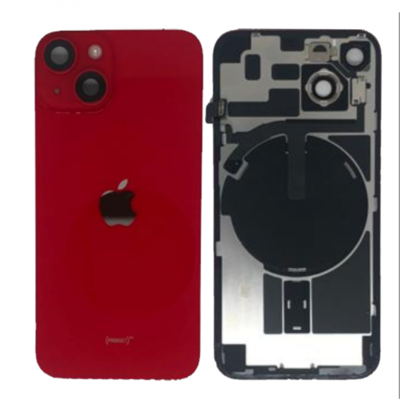 Apple Vitre Cache Arrière iPhone 14 Rouge (Origine Demonté) - Grade B