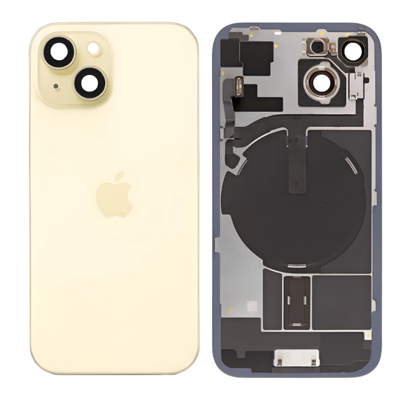 Apple Vitre Cache Arrière iPhone 14 Jaune (Origine Demonté) - Grade B