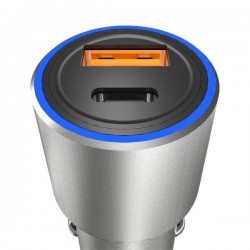 Dudao Chargeur voiture rapide Dudao USB-A / USB-C Charge Rapide 22.5W Gris (R4PQ)