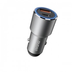 Dudao Chargeur voiture rapide Dudao USB-A / USB-C Charge Rapide 22.5W Gris (R4PQ)