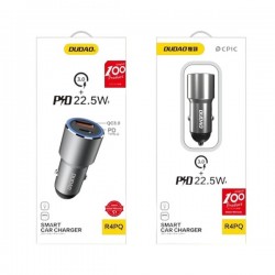 Dudao Chargeur voiture rapide Dudao USB-A / USB-C Charge Rapide 22.5W Gris (R4PQ)