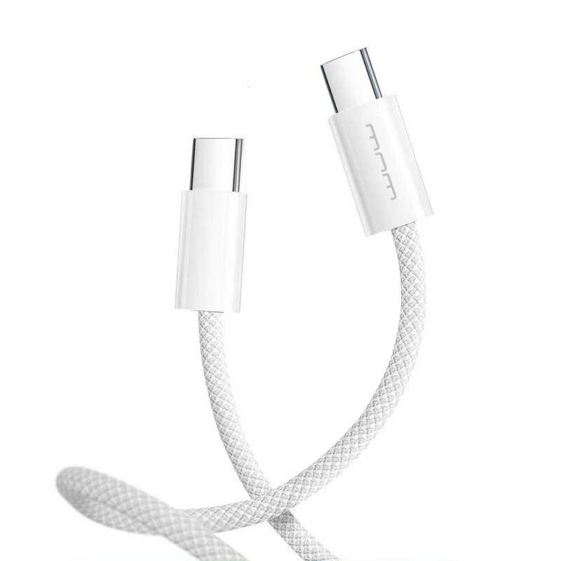 Wuw Cable USB-C vers USB-C 60W tressé Blanc X200