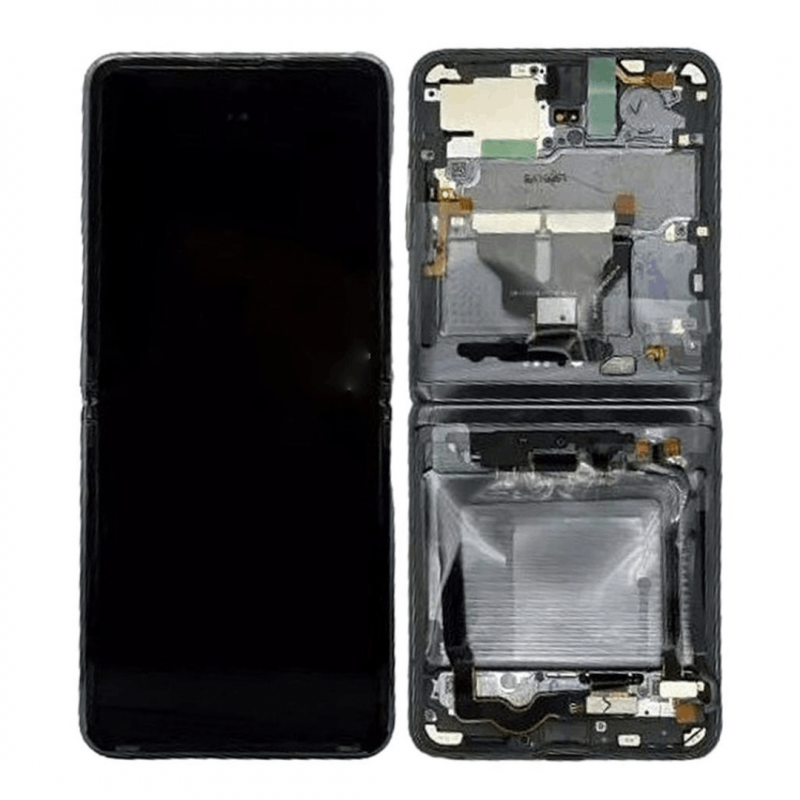 Samsung Samsung Galaxy Z Flip 5 2023 (F731) Ecran Intérieur + Châssis - Graphite (Service Pack) - GH82-31827A / GH82-31828A Samsung Samsung Galaxy Z Flip 5 2023 (F731) Ecran Intérieur + Châssis - Graphite (Service Pack) - GH82-31827A / GH82-31828A