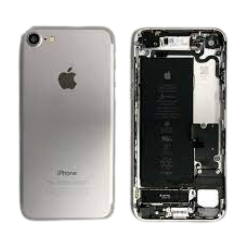 Apple Châssis Complet iPhone 7 Argent - Connecteur de Charge Avec Batterie (Origine Demonté) Grade A