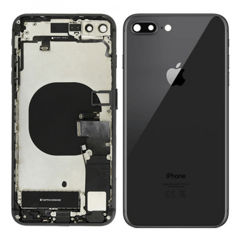 Apple Châssis Complet iPhone 7 Plus Noir Brillant- Connecteur de Charge + Batterie (Origine Demonté) Grade AB