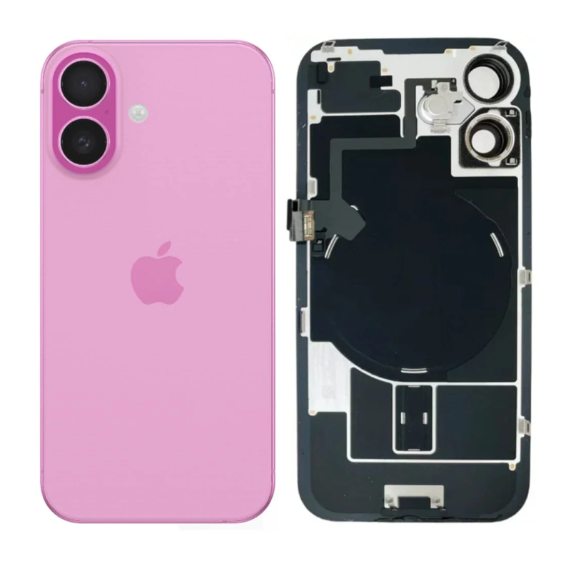 Apple Vitre Cache Arrière iPhone 16 Rose (Origine Demonté) - Grade A