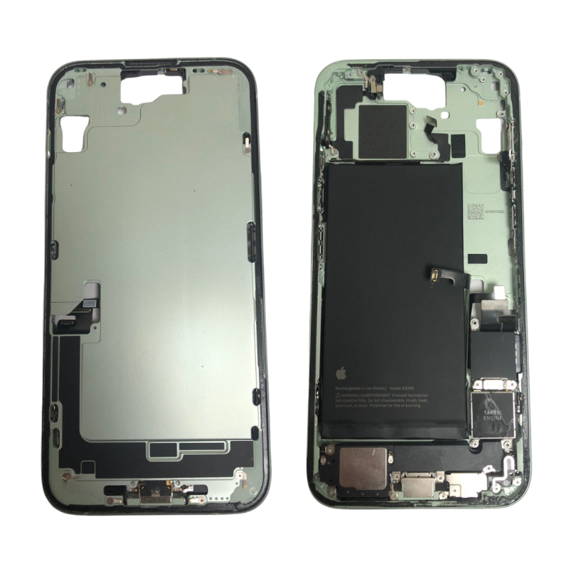 Apple Chassis Arrière iPhone 15 Plus Vert sans Vitre Arrière avec Batterie eSIM US (Origine Demonté) Grade A Apple Chassis Arrière iPhone 15 Plus Vert sans Vitre Arrière avec Batterie eSIM US (Origine Demonté) Grade A