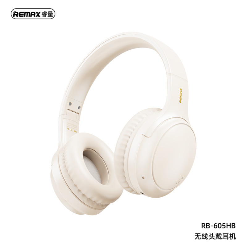 Remax Casque sans fil REMAX RB-605HB (66 heures d'autonomie) - Beige