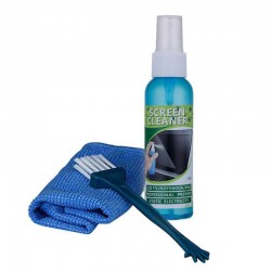 Kit de Nettoyage pour Ecran (Nettoyant + Chiffon + Brosse)