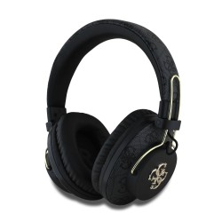 Guess Casque sans fil Guess PU 4G avec Logo en Métal ENC, Noir