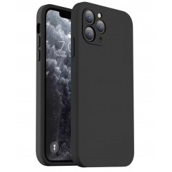 Apple IPHONE 15 PRO MAX - SILICONE NOIR MAT avec protection lentille