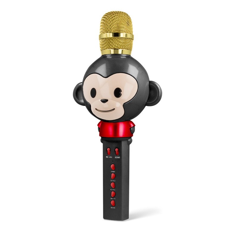MAXLIFE : MICROPHONE BLUETOOTH AVEC HAUT-PARLEUR ANIMAL MX-100 - NOIR