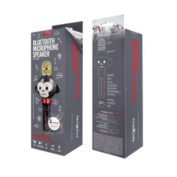 MAXLIFE : MICROPHONE BLUETOOTH AVEC HAUT-PARLEUR ANIMAL MX-100 - NOIR