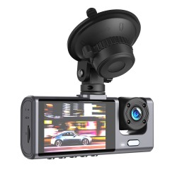XO DASHCAM CAMÉRA HD EMBARQUÉE POUR VOITURE - 3 CAMÉRAS AVANT, INTERIEUR ET ARRIERE - MICROPHONE ET HAUT-PARLEUR INTEGRÉS - XJ03