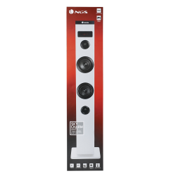 NGS NGS SKY CHARM WHITE - Tour de son 50W Bluetooth (USB/Radio FM/AUX) ENTRÉE OPTIQUE - Blanc
