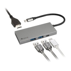NGS NGS - WONDER DOCK 4 PRO - HUB (en Aluminium) USB-C- 2x USB 3.0 / 1x USB-C avec chargement PD, HDMI