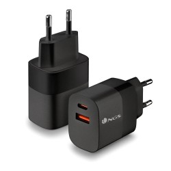 NGS NGS BUD 45W - Chargeur Mural GaN ultra-rapide 45 W - 2 ports : USB-C et USB-A - Noir