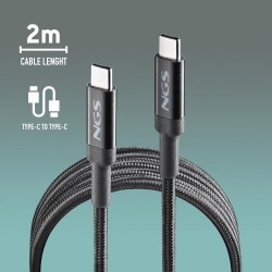 NGS NGS KNOT 100W-2 - Câble Charge Rapide USB C vers USB C de 2 m - Noir