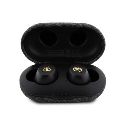 Guess Écouteurs sans fil Guess PU 4G avec logo en métal TWS - Noir