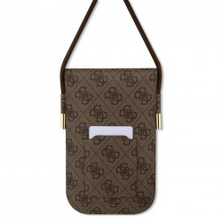 Guess Étui / Sacoche pour téléphone Guess PU 4G avec logo en métal Marron