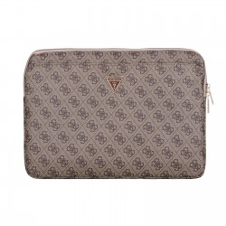 Guess GUESS : Housse PU 4G Triangle Logo pour Ordinateur Portable / Porte Documents 14" Marron