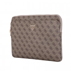 Guess GUESS : Housse PU 4G Triangle Logo pour Ordinateur Portable / Porte Documents 14" Marron