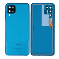 Samsung Vitre arrière Samsung Galaxy A12 (A125F) Bleu (Original Démonté) - Grade AB
