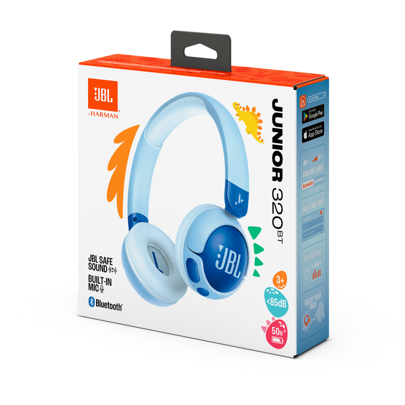 JBL CASQUE BLUETOOTH JBL JUNIOR 320BT - BLEU JBL CASQUE BLUETOOTH JBL JUNIOR 320BT - BLEU