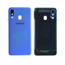 Samsung Vitre arrière Samsung Galaxy A40 (A405F) Bleu(Original Démonté) - Grade A